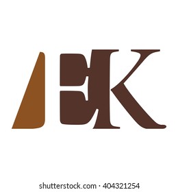 e and k logo vector.