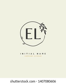 E L EL Beauty vector initial logo 