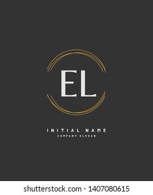 E L EL Beauty vector initial logo, 