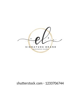 E L EL Initial logo template vector