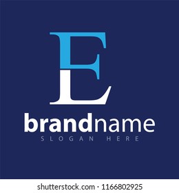 E L Initial letter logo vector