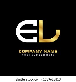 E L initial letter, modern logo design template vector