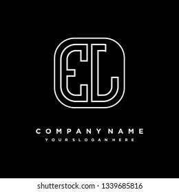 E L initial letter, modern logo design template vector