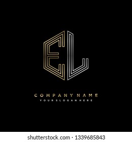 E L initial letter, modern logo design template vector