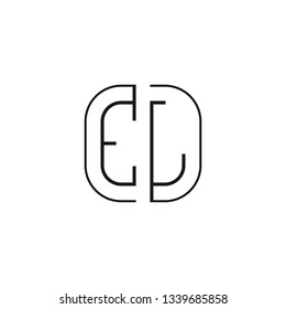 E L initial letter, modern logo design template vector