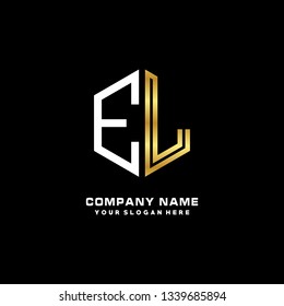 E L initial letter, modern logo design template vector