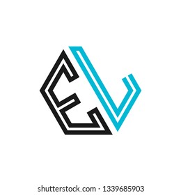 E L initial letter, modern logo design template vector