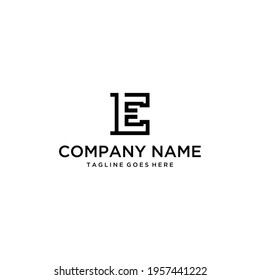 The E L letter is combined into a modern and minimalist one	
