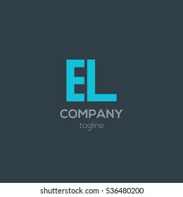 E & L  Letter logo design vector element
