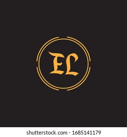 E L letter logo vector design