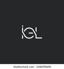 I E L letters Joint logo icon vector template.