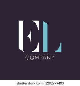 E L Logo Design For Company