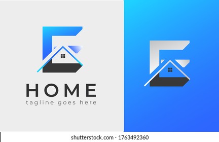 E latter logo house logo designs, real estate icon suitable for info graphics, websites and print media. Vector, flat icon, badges, labels, clip art. Line art style. Thin line design. Color design. 