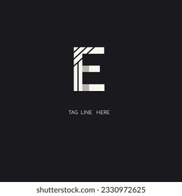 E Latter Logo Template vector Abstract Monogram Symbol. FE or E latter logo, modern design, initial based latter logo. creative latter logo .