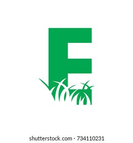 E Lawn Care Initials Logo