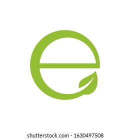 e leaf logo can be used for company, icon, and others.