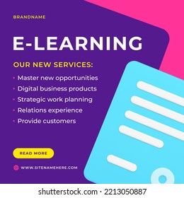 E learning academic knowledge studying distance education institutes social media post realistic 3d icon vector illustration. Commercial graduation scholarship technology training promo registration
