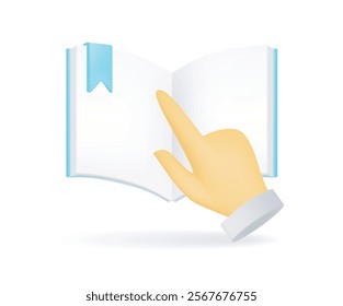 E learning book sign Bookmark concept