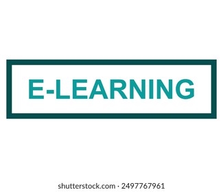 E learning button, icon, emblem. Live Webinar label. Vector illustration