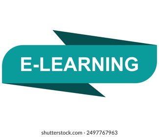 E learning button, icon, emblem. Live Webinar label. Vector illustration