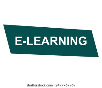 E learning button, icon, emblem. Live Webinar label. Vector illustration