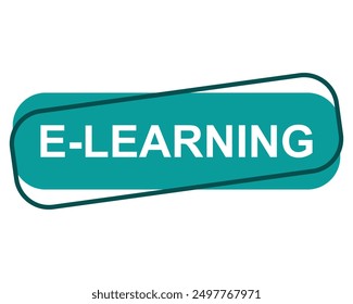 E learning button, icon, emblem. Live Webinar label. Vector illustration
