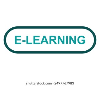 E learning button, icon, emblem. Live Webinar label. Vector illustration