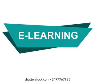 E learning button, icon, emblem. Live Webinar label. Vector illustration