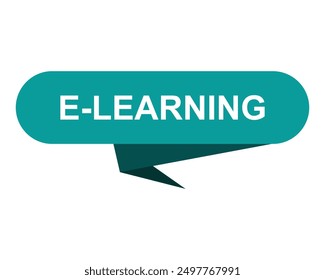 E learning button, icon, emblem. Live Webinar label. Vector illustration