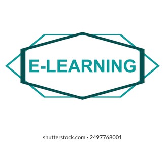 E learning button, icon, emblem. Live Webinar label. Vector illustration