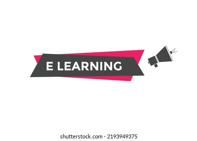 E learning Colorful Web-Banner. Vektorgrafik. E-Learning-Symbol
