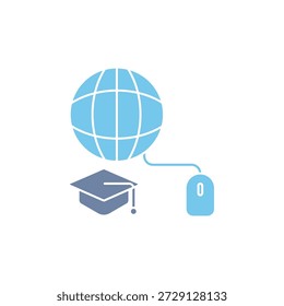 e learning concept line icon. Simple element illustration. e learning concept outline symbol design.