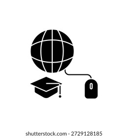 e learning concept line icon. Simple element illustration. e learning concept outline symbol design.