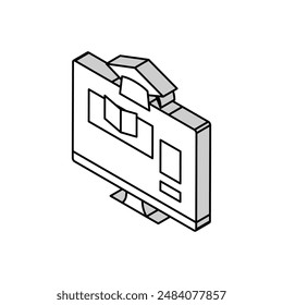 e learning courses online learning platform isometric icon vector. e learning courses online learning platform sign. isolated symbol illustration