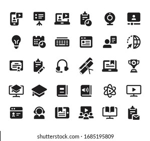 E Learning Education Icon Set