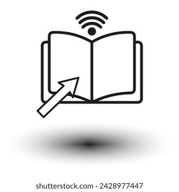 E learning education icon. Vector illustration. EPS 10.