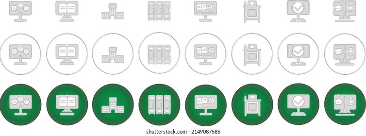 e learning and education web icons