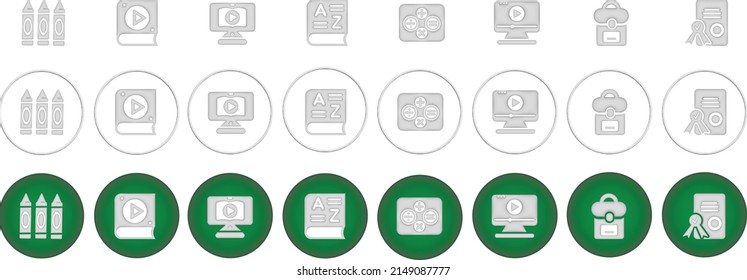 Web-Symbole für eLearning und Bildung