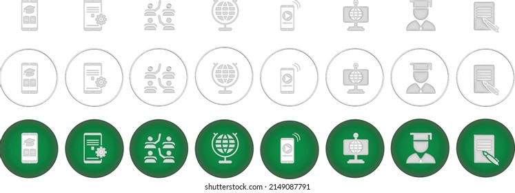 e learning and education web icons