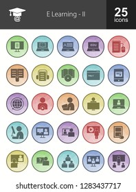 E Learning Filled Icons