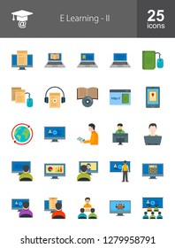 E Learning Flat Icons