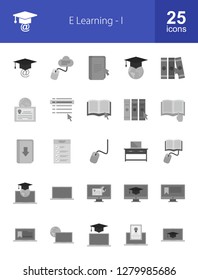 E Learning Flat Icons