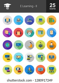 E Learning Flat Icons