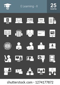 E Learning Glyph Icons