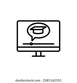 E learning icon Art design illustration