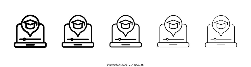 E learning icon concept. design gráfico, logotipo, Web, UI.