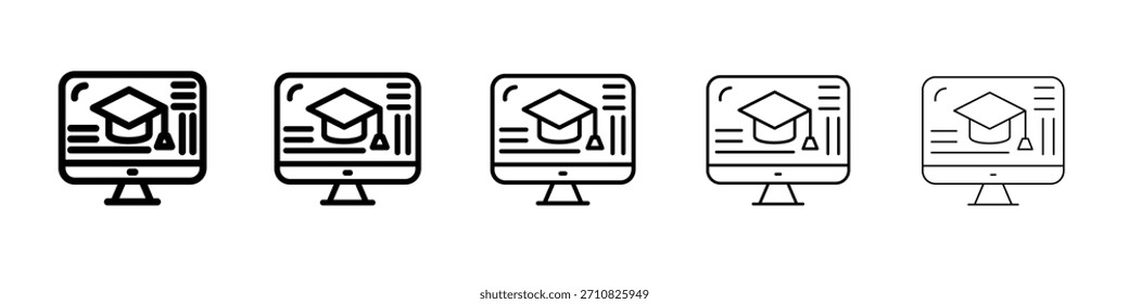 E learning icon design, logo, app, UI. Ilustração vetorial, EPS
