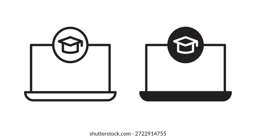 Colección de diseños de iconos de aprendizaje electrónico para móviles, ui, Web.
