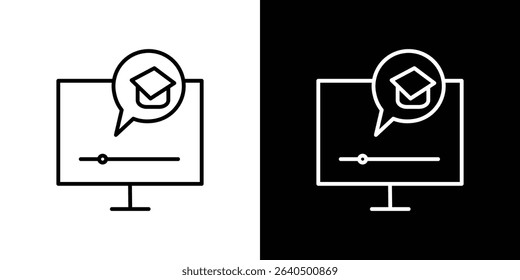 E learning icon Graphic vector set for ui design