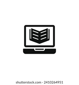 E learning icon isolated on white background